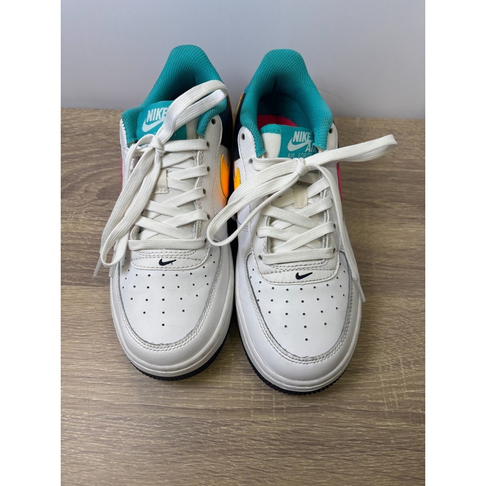 Nike Air Force 1 Low White Neon Pack HF4793-100 Youth Size 5.5
